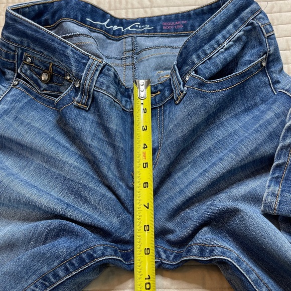 INC DENIM SIZE 10 Women's Blue REGULAR FIT BOOTLEG JEANS MARK ON BACK - Picture 4 of 10